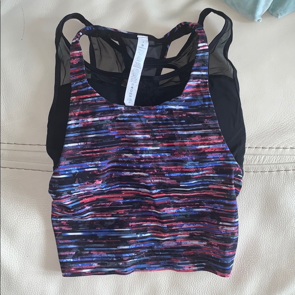LuluLemon break free tank and sports bra SZ4